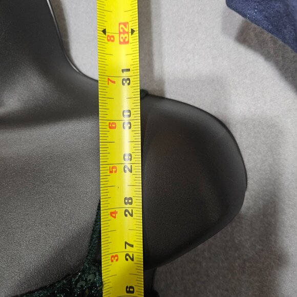 The Christmas Party Dress Green Velour Sequined Stretch Sz Medium Mini Coctail - Picture 5 of 7